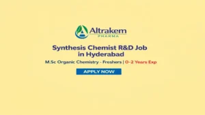 Synthesis Chemist R&D Job in Hyderabad at Altrakem Pharma