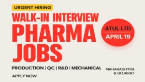 Atul Limited Walk-in Interview April 19 2026
