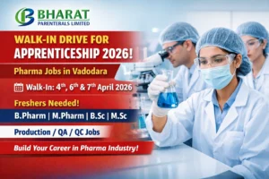 Bharat Parenterals Limited Walk-In Drive for Apprenticeship 2026