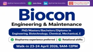 Exciting pharma jobs and walk-in interview opportunity at Biocon Sdn Bhd, Asia’s largest integrated insulin manufacturing facility in Johor Bahru, Malaysia.