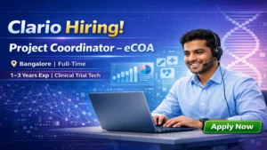 Apply now for this exciting Project Coordinator, eCOA role in Bangalore