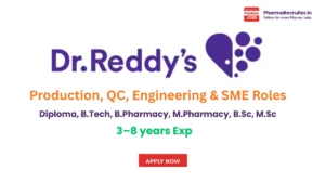 Dr. Reddy’s Hiring 2026: Injectable Operations Jobs