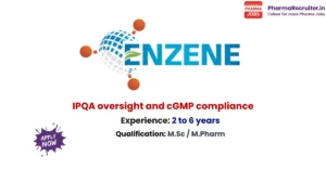 Qualification: M.Sc / M.Pharm