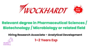 pharmaceutical careers, QA jobs, QC jobs, and research roles with top companies like Wockhardt.