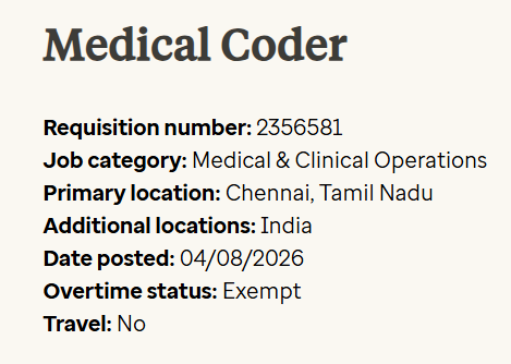 Optum - Job Openings for Medical Coder in Chennai 2026
