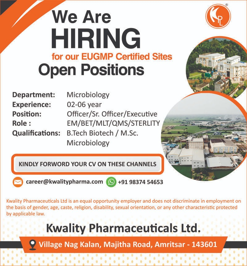 Kwality Pharmaceuticals Ltd. is a well-established pharmaceutical company with EU-GMP certified manufacturing facilities.