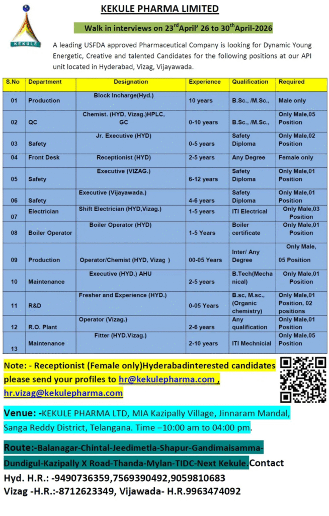 kekule-pharma-limited-walk-in-interview