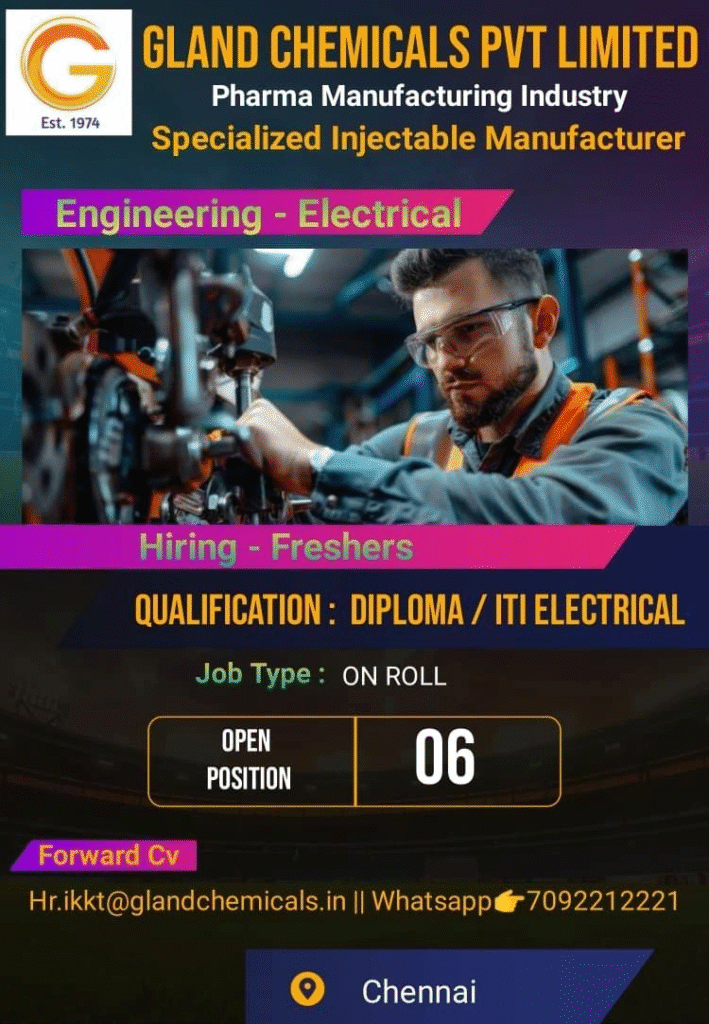 Diploma/ITI Electrical Freshers Jobs