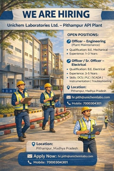 Unichem Laboratories Ltd Pithampur API Plant Hiring