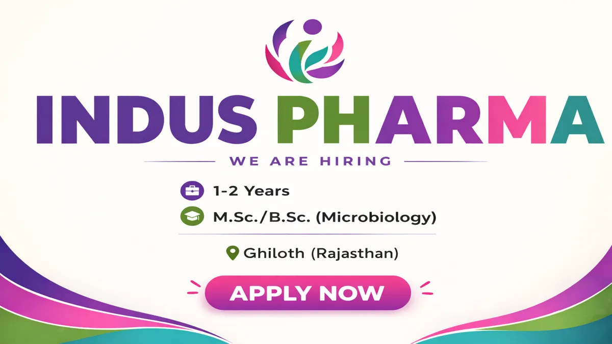 Microbiologist Jobs in Pharma: Urgent Opening at Indus Pharma