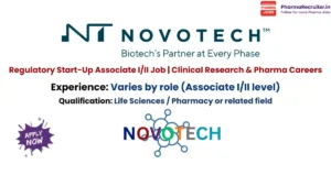 Qualification: Life Sciences / Pharmacy or related field