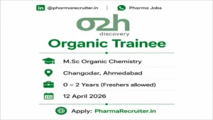 M.Sc Organic Chemistry Jobs in Ahmedabad (12th April 2026)