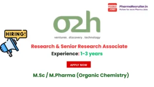 organic chemistry with o2h Discovery. This role offers hands-on synthetic chemistry experience in a leading CRO. Ideal for M.Sc/M.Pharma graduates seeking pharmaceutical careers in India.