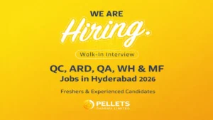 Pellets Pharma Limited is hiring for multiple pharma jobs in Quality Control, Analytical R&D, Quality Assurance, Warehouse, and Manufacturing