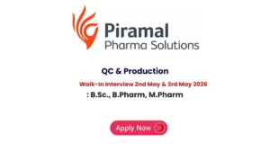 Piramal Pharma Solutions is a globally recognized pharmaceutical company known for its innovation, regulatory compliance, and high-quality manufacturing standards.