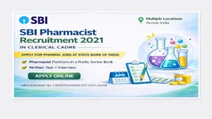 SBI Pharmacist Recruitment 2021 in Clerical Cadre