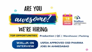 Stallion Laboratories Pvt Ltd: USFDA Approved OSD Pharma Jobs