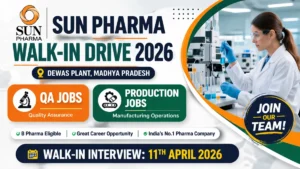 Sun Pharma Walk-In Drive 2026 at Dewas