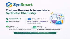 Trainee Research Associate Jobs at SynSmart