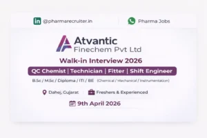 Walk-in Interview at Atvantic Finechem Pvt Ltd Dahej