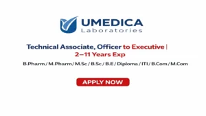 Umedica Laboratories Walk-in Interview 23rd & 24th April 2026
