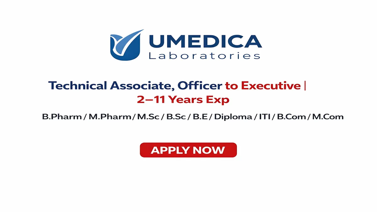 Umedica Laboratories Walk-in Interview 23rd & 24th April 2026
