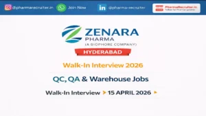 Walk-in Interview for QC, QA, Warehouse Roles in Hyderabad