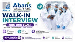 Abaris Healthcare Walk-In Interview for Production, QC, QA & Engineering Roles in Gujarat on 16 May 2026 (Saturday)