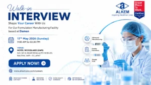 Alkem Laboratories Walk-In Interview for QA, QC, Production & Warehouse Roles in Daman on 17th May 2026 (Sunday)