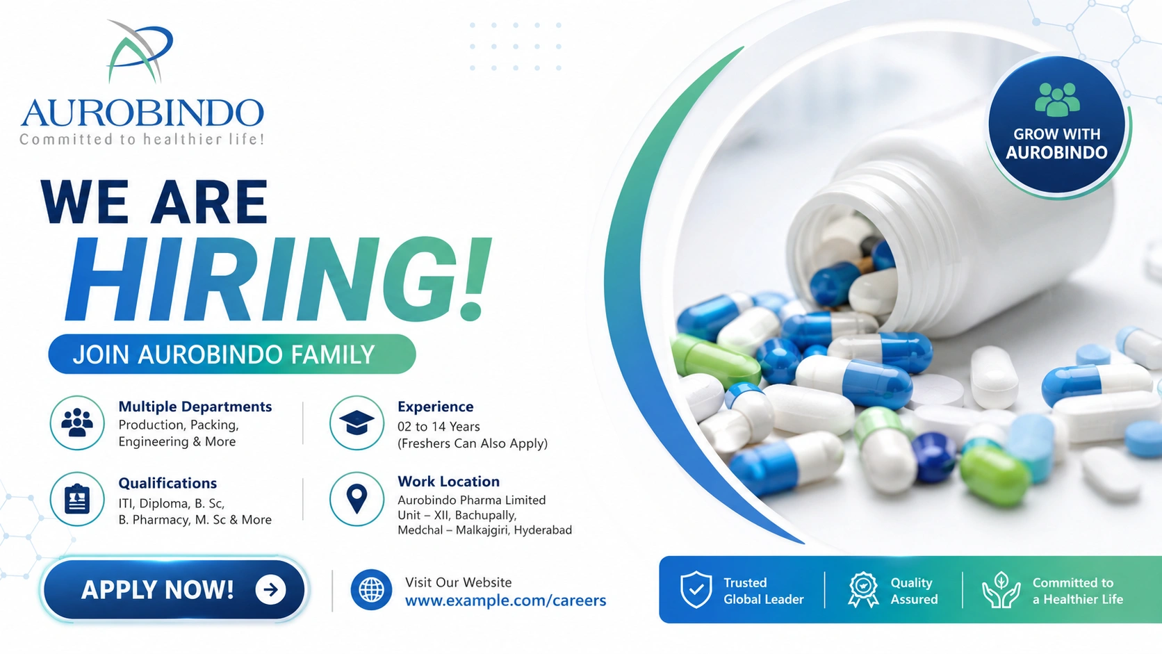 Aurobindo Pharma Hiring 2026 – Production, QC, Engineering & QMS Jobs in Hyderabad