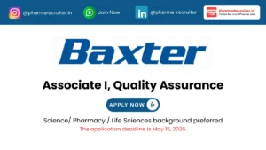 Baxter Hiring Associate I, Quality Assurance in Ahmedabad