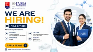 Field Officer / Medical Representative Jobs at Cadila Pharmaceuticals – Freshers Hiring Across India