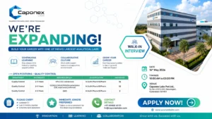 Caponex Labs Walk-In Interview for Quality Control Professionals in Hyderabad on 16 May 2026