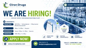 Ciron Drugs Walk-In Interview for Boisar Injectable Plant | QA, QC, Production & Engineering Pharma Jobs