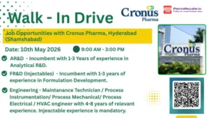 Cronus Pharma Walk-In Drive on 10th May 2026