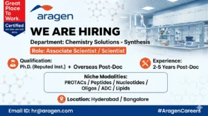 Aragen Hiring – Associate Scientist / Scientist Jobs in Hyderabad & Bangalore