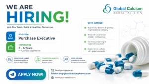 Global Calcium Recruitment: Purchase Executive Jobs in Hosur for Freshers and Experienced Graduates