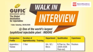 Gufic Pharma Hiring for Trainee Roles in Warehouse & Microbiology