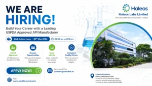 Haleos Labs Limited Walk-In Interview for Production, Documentation, and Engineering Roles on 30th May 2026