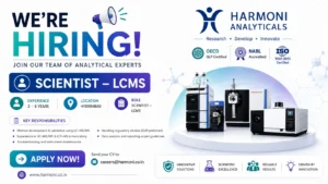 Scientist – LCMS Jobs at Harmoni Analytics | Pharma Jobs in Hyderabad