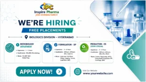 IPC Inspire Pharma Biologics Division Hiring | Microbiology, Formulation DP & Production DS Jobs in Hyderabad