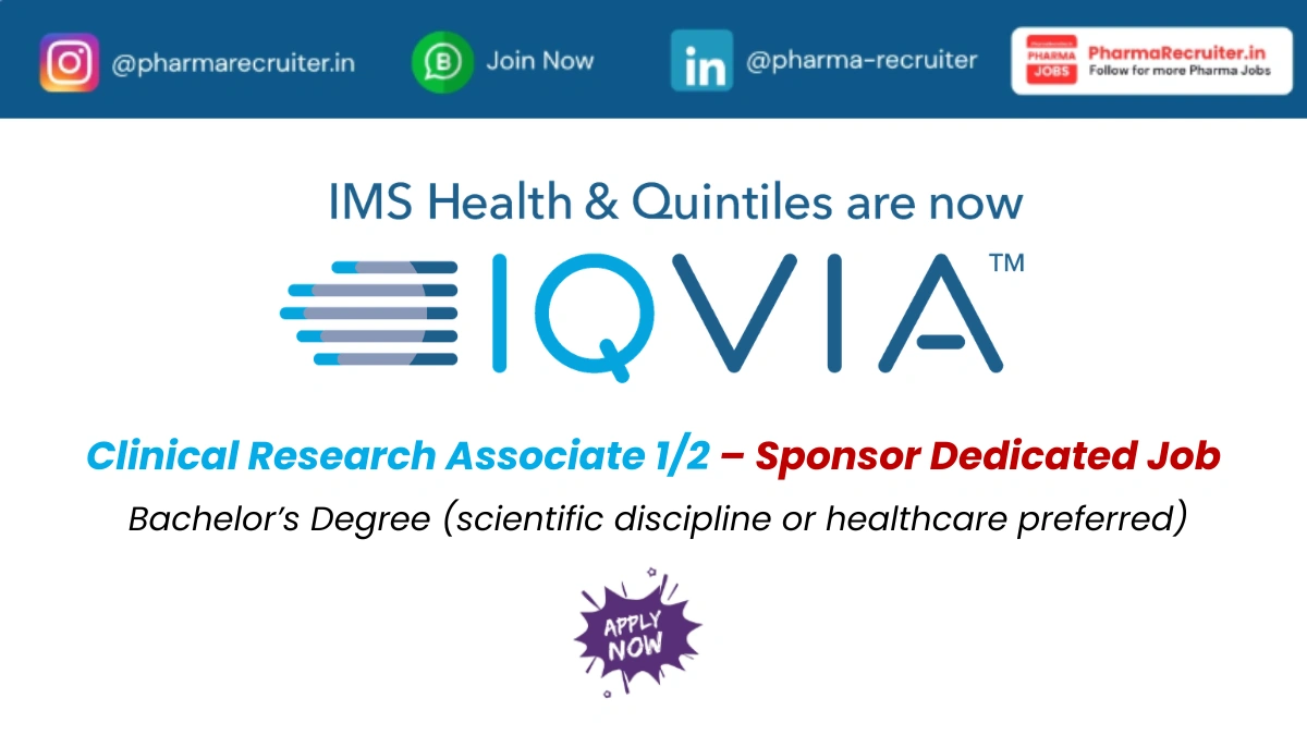 Bachelor’s Degree (scientific discipline or healthcare preferred)