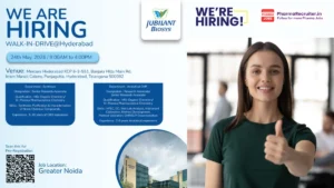 Jubilant Biosys Walk-In Drive on 24th May 2026 at Hyderabad for Greater Noida
