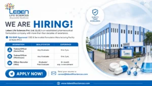Leben Life Sciences Recruitment 2026: Pharma Jobs for Trainee, Warehouse & HRA Roles in Akola
