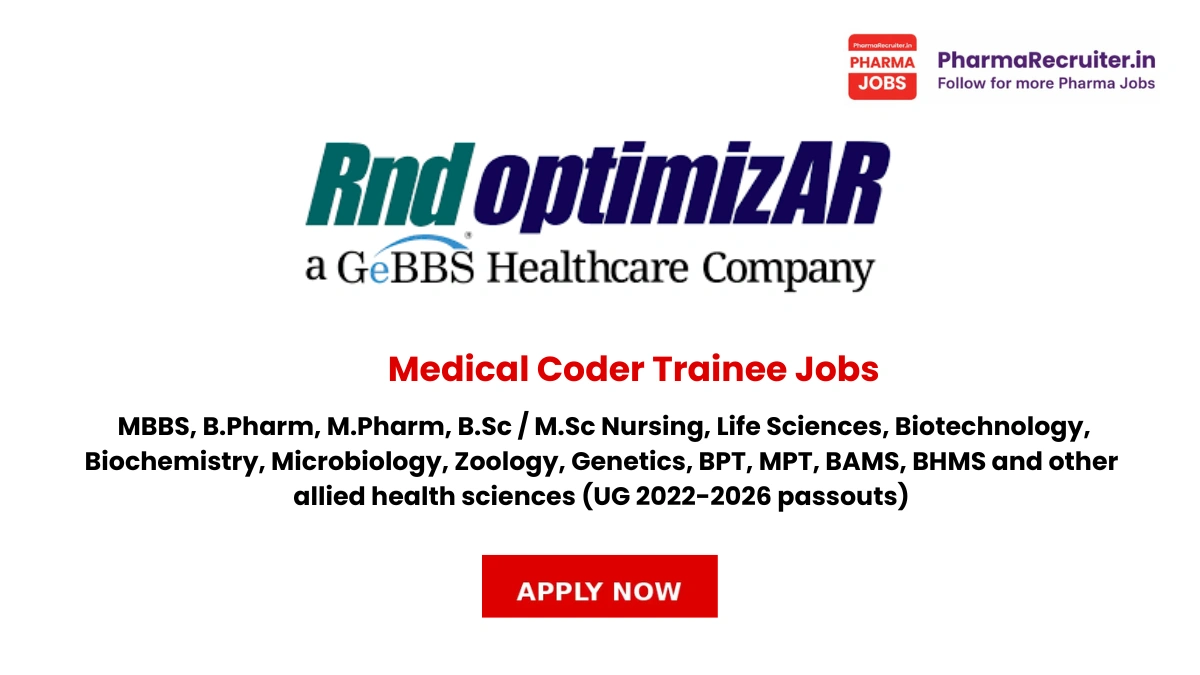 MBBS, B.Pharm, M.Pharm, B.Sc / M.Sc Nursing, Life Sciences, Biotechnology, Biochemistry, Microbiology, Zoology, Genetics, BPT, MPT, BAMS, BHMS and other allied health sciences (UG 2022-2026 passouts)