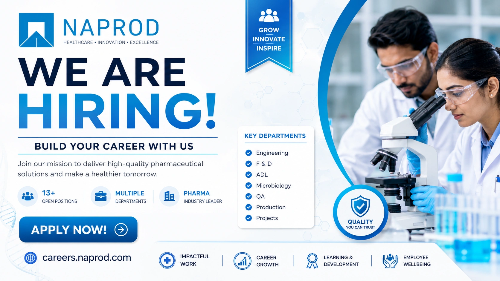 NAPROD Pharma Jobs 2026: Engineering, QA, Production & Microbiology Openings