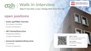 O2h Discovery Walk-in Interview Ahmedabad on 31st May 2026