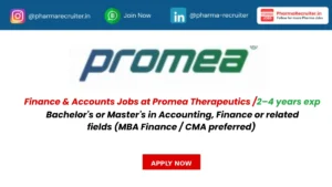 Bachelor's or Master's in Accounting, Finance or related fields (MBA Finance / CMA preferred)