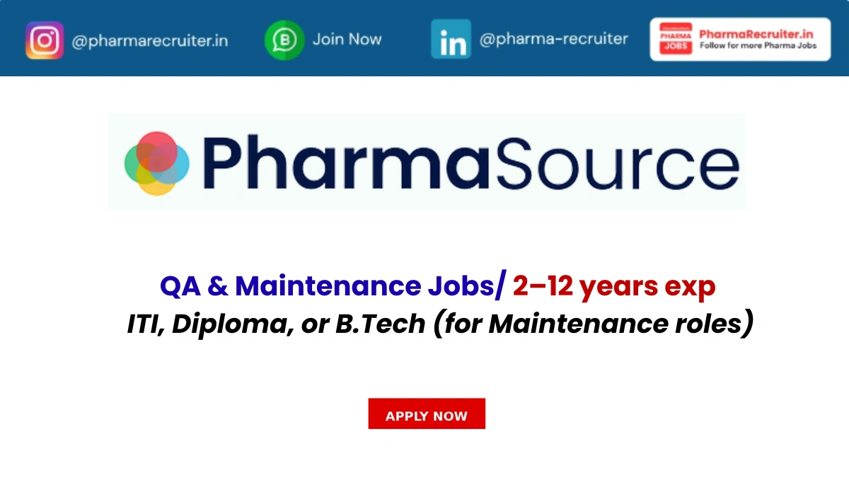 ITI, Diploma, or B.Tech (for Maintenance roles)