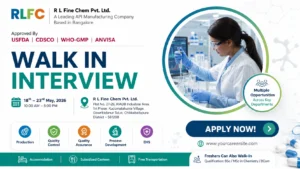 RL Fine Chem Pvt. Ltd Walk-In Interview for QA, QC, Production & Research Roles